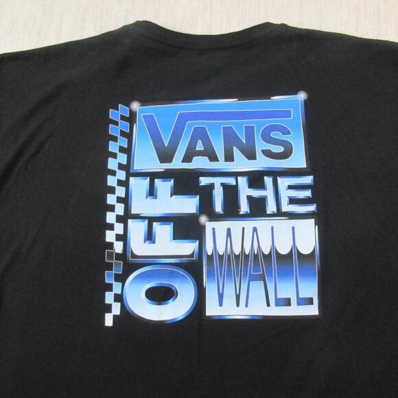 VANS Off The Wall Tee Shirt Mens 2XL Black Classic Fit Short Sleeve Crew Neck - Picture 8 of 8